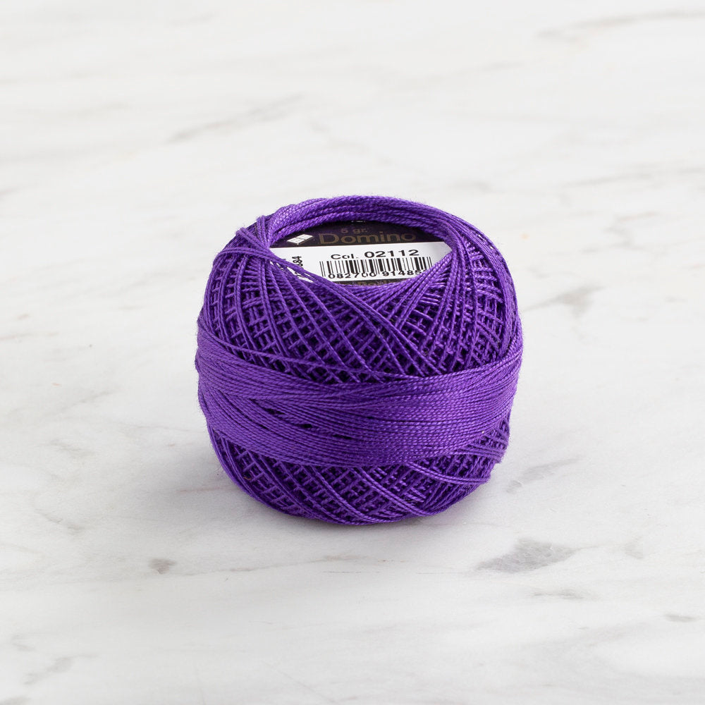 Domino Cotton Perle Size 12 Embroidery Thread (5 g), Dark Purple - 4590012-2112