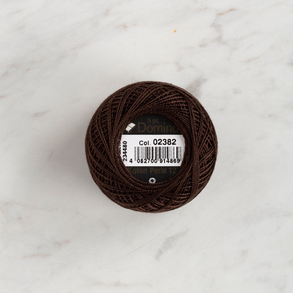Domino Cotton Perle Size 12 Embroidery Thread (5 g), Brown - 4590012-2382