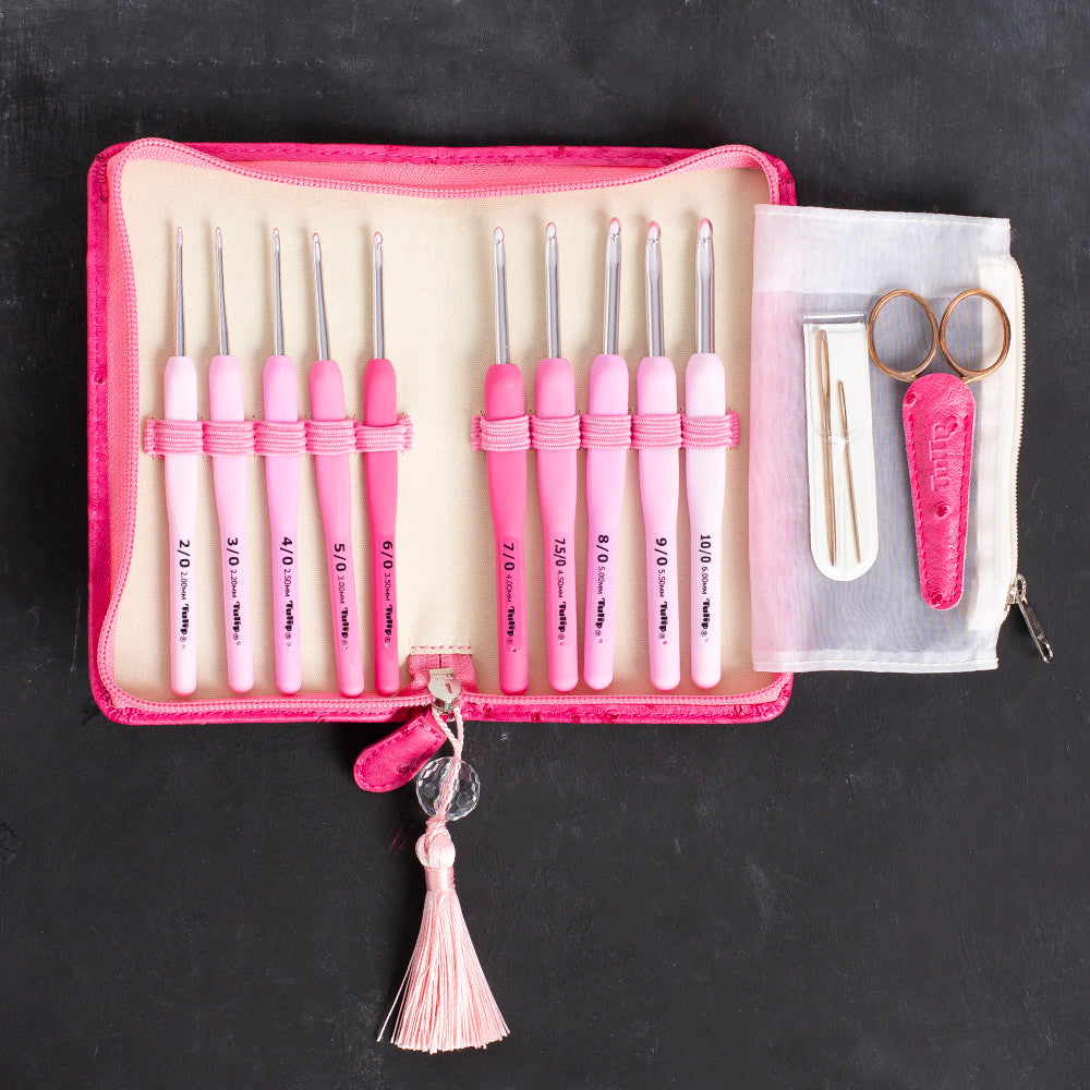 Tulip Etimo Rose Crochet Hook with Soft cushion Set - TER-001e