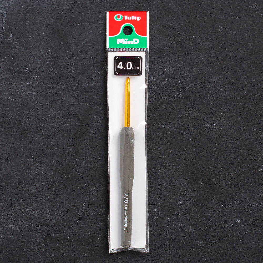 Tulip Etimo 4 mm Crochet Hook with Soft Handle - Brown- T15-700e