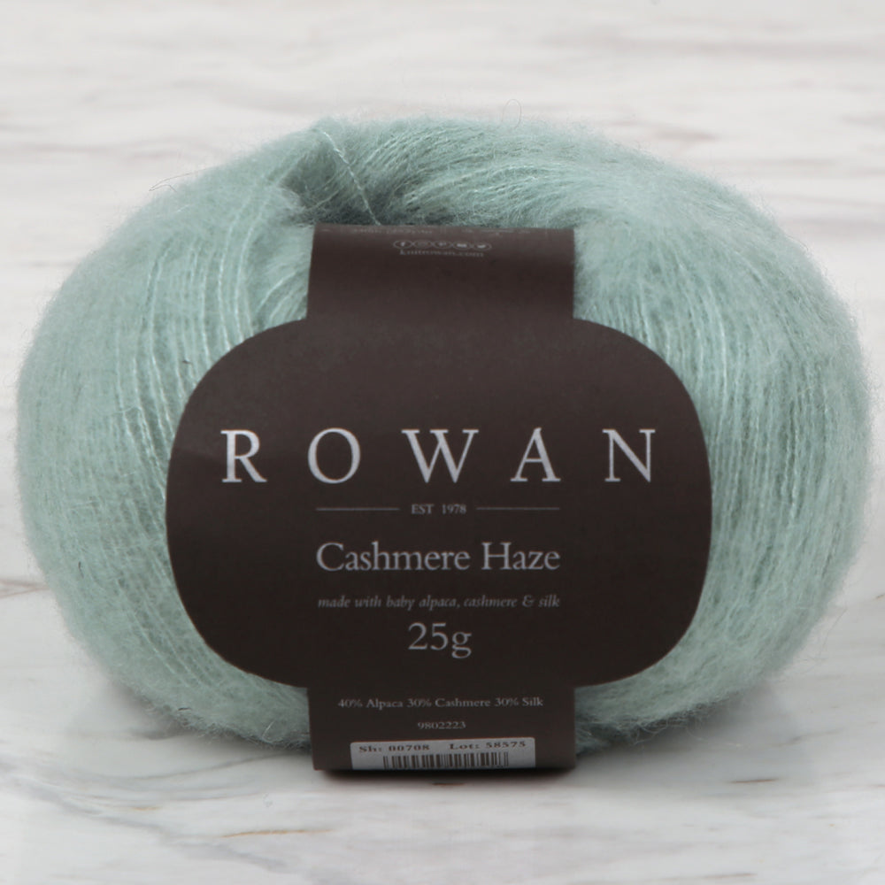 Rowan Cashmere Haze 25gr Hand Knitting Yarn, Green - 00708