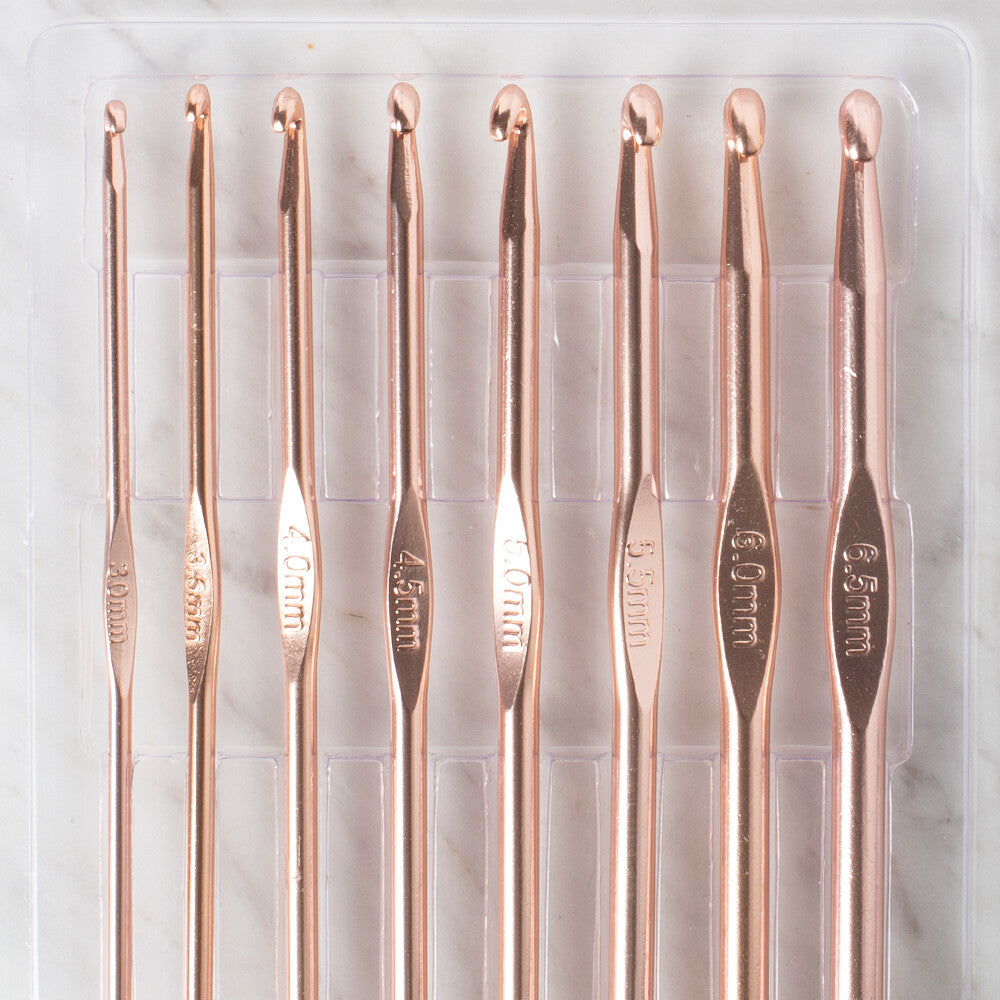 Milward 15cm Rose Gold Crochet Hook Set (6 pcs)