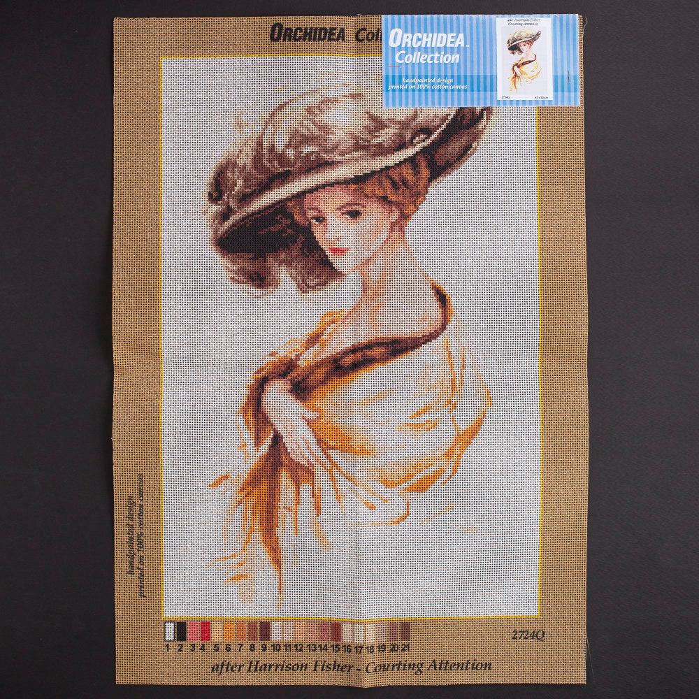 Orchidea 40x60cm Printed Gobelin, Harrison Fisher - Courting Attention - 2724Q