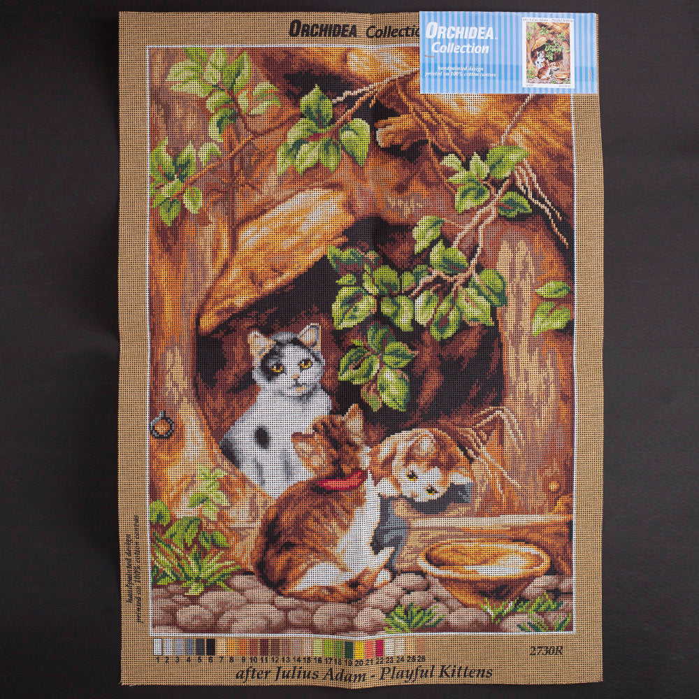 Orchidea 50x70cm Printed Gobelin, Julius Adam - Playful Kittens - 2730R