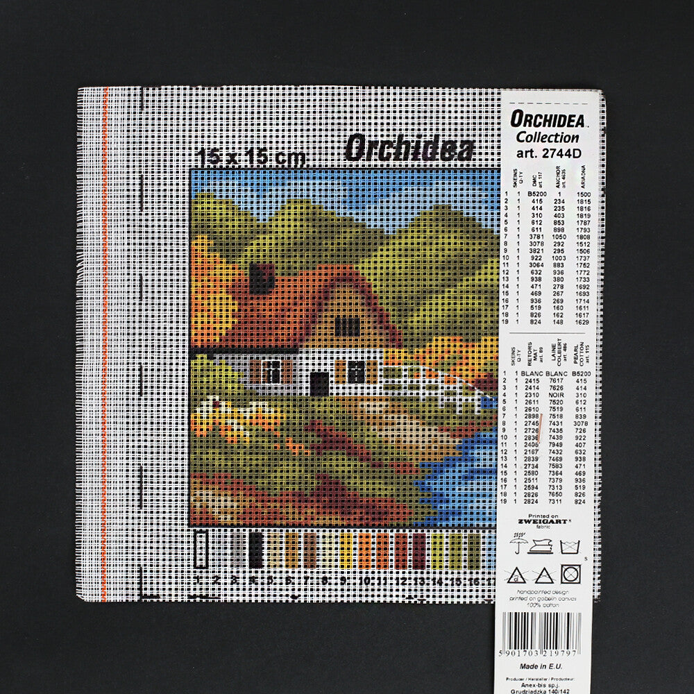 Orchidea 15x15 cm Printed Gobelin 2744D