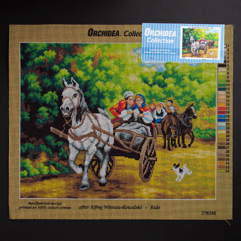 Orchidea 40x50cm Printed Gobelin, Alfred Wierusz - Kowalski - Ride - 2763M