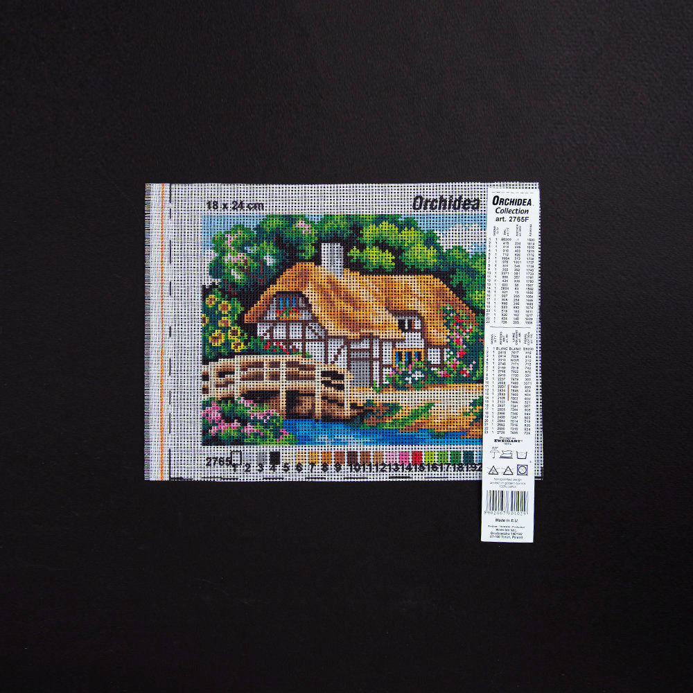 Orchidea 18x24cm Printed Gobelin, Cottage by the Bridge (Summer) - 2765F