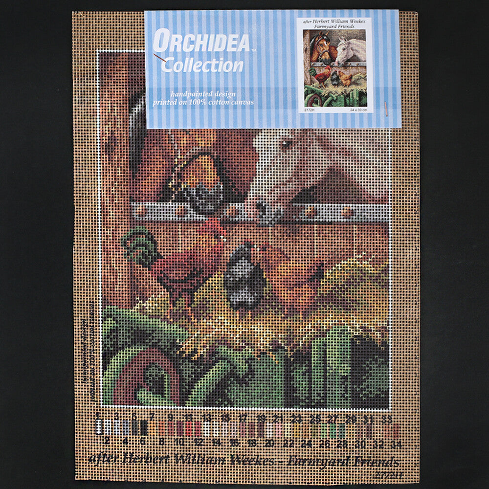 Orchidea 24x30 cm Herbert William Weekes - Farmyard Friends Printed Gobelin 2772H