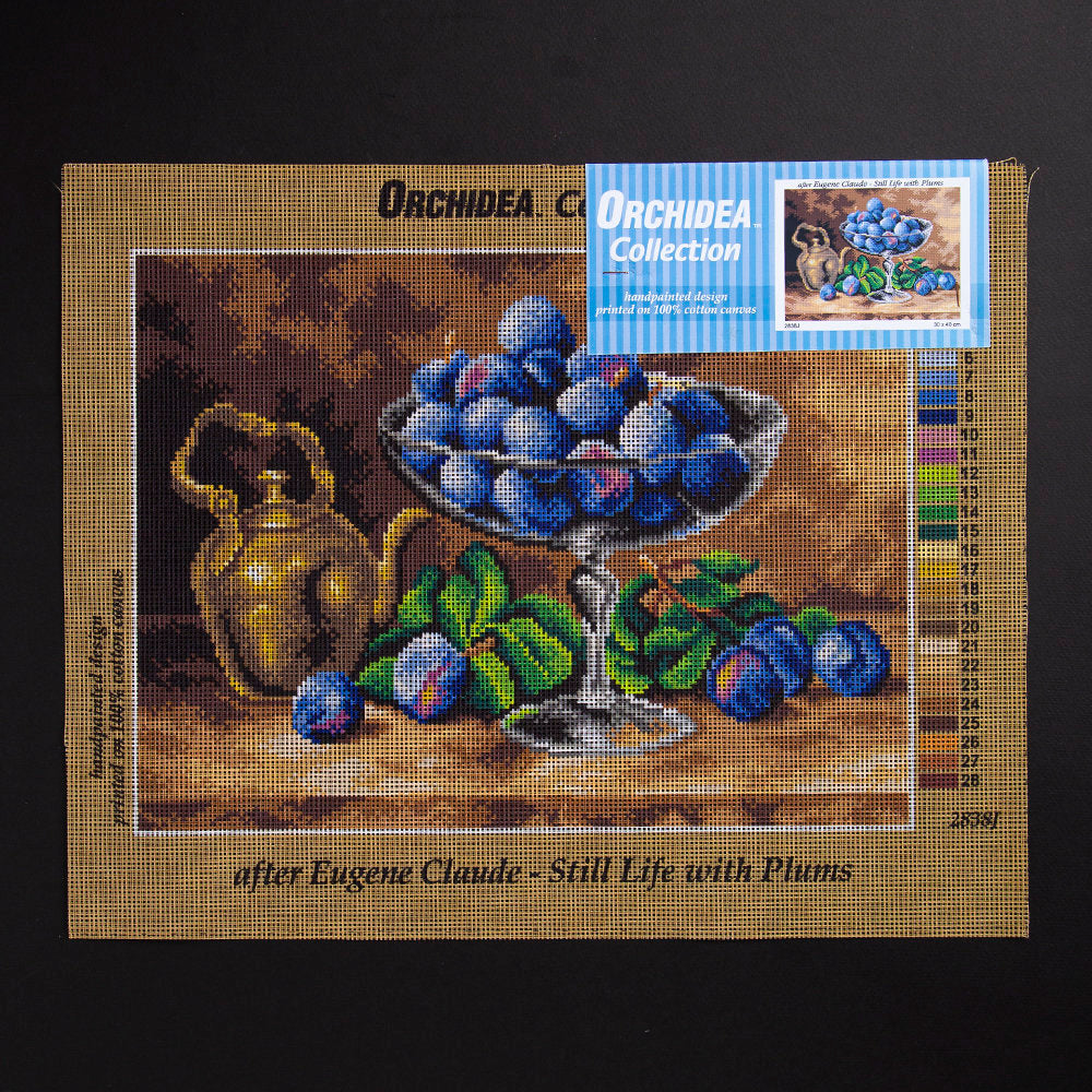 Orchidea 30x40cm Printed Gobelin, Eugene Claude - Still Life with Plums - 2838J