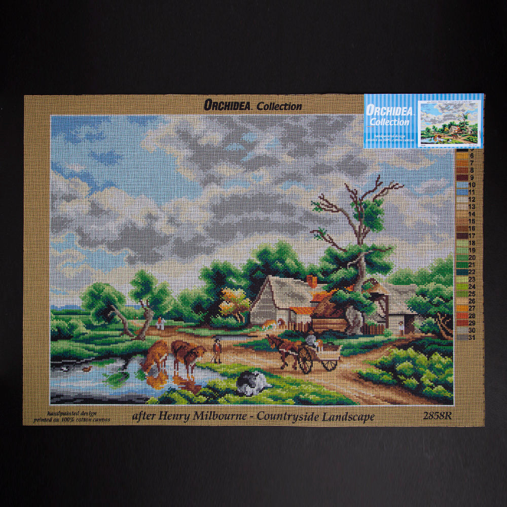 Orchidea 50x70cm Printed Gobelin, Henry Milbourne - Countryside Landscape - 2858R