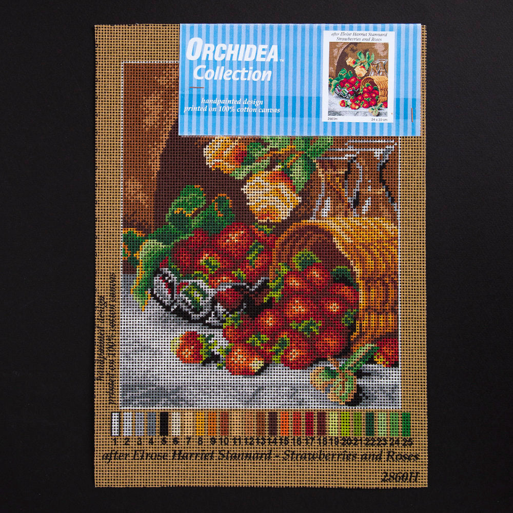 Orchidea 24x30cm Printed Gobelin, Eloise Harriet Stannard - Strawberries and Roses - 2860H