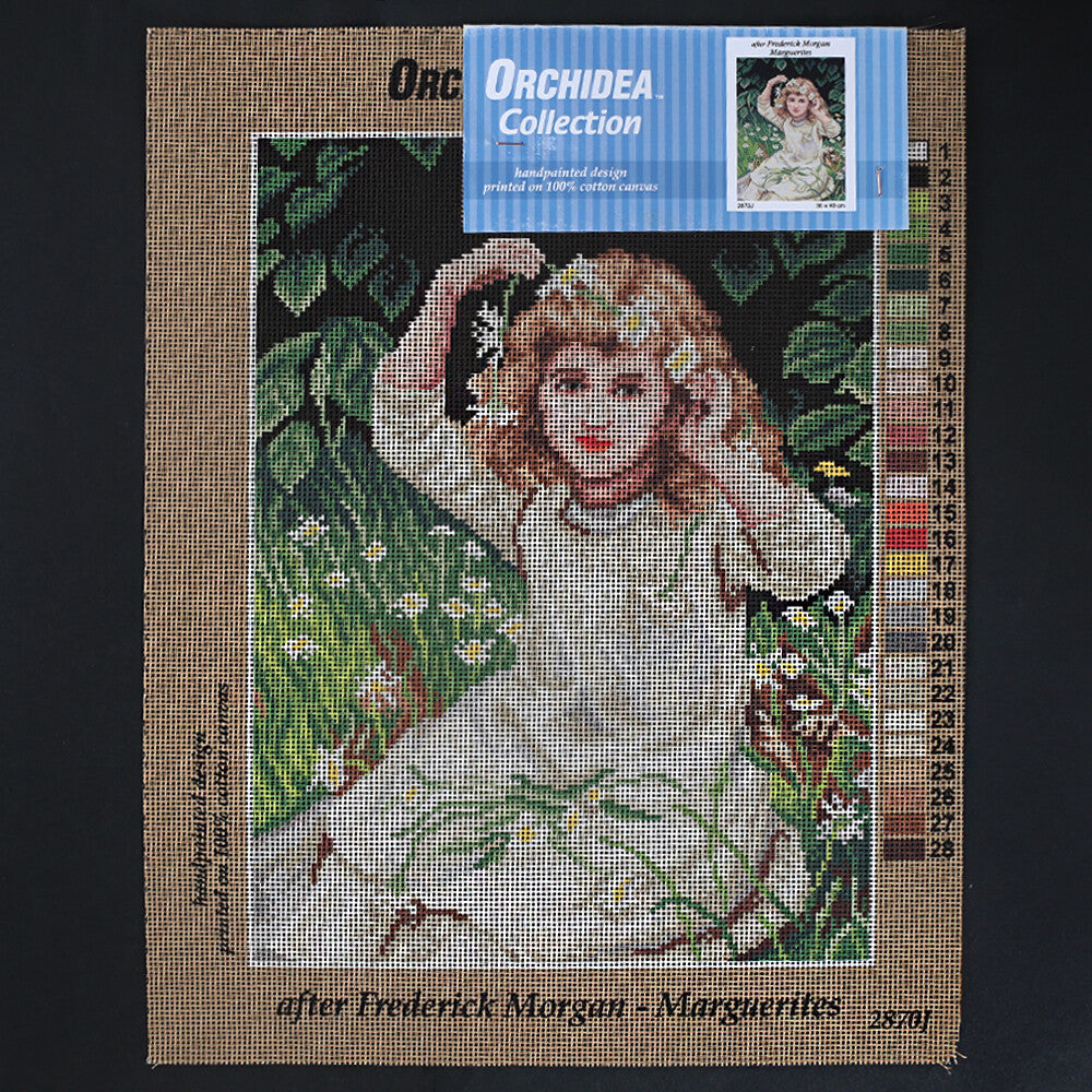 Orchidea 30x40 cm Frederick Morgan Marguerites Printed Gobelin 2870J