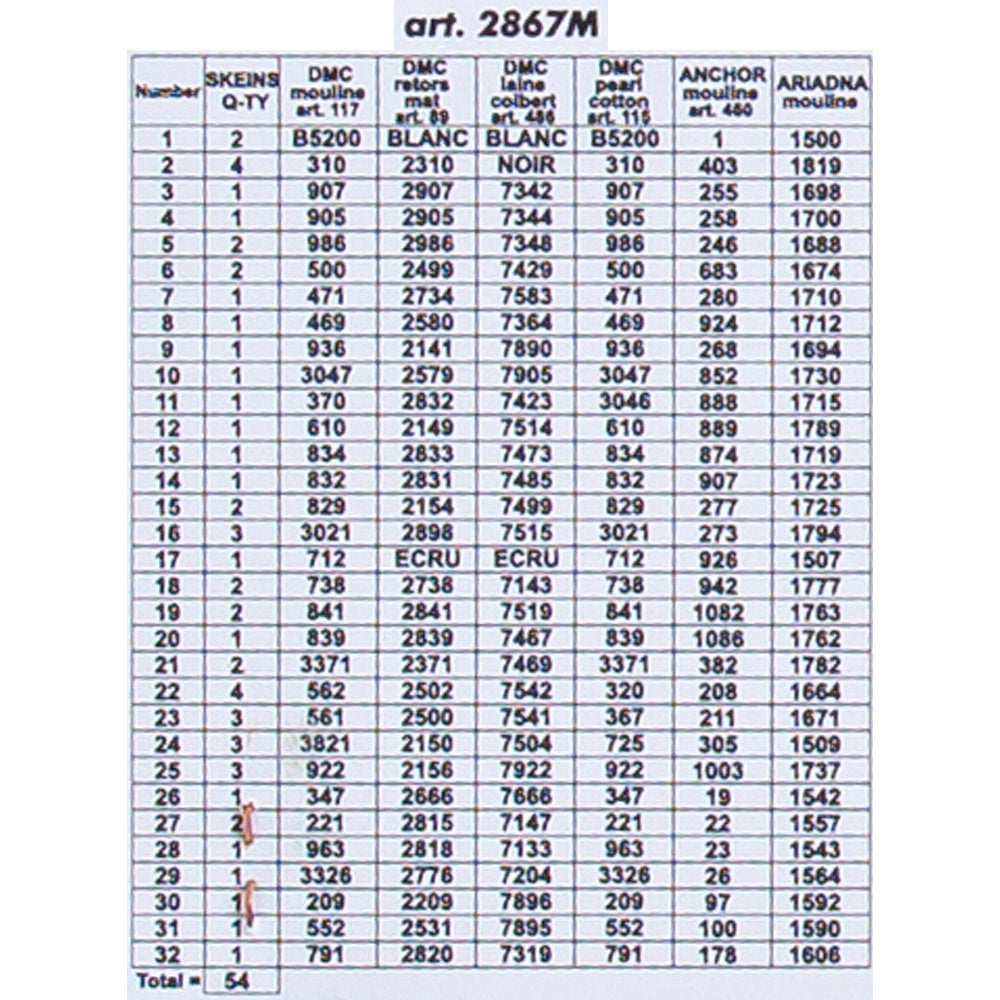 Orchidea 40x50cm Printed Gobelin, 2867M