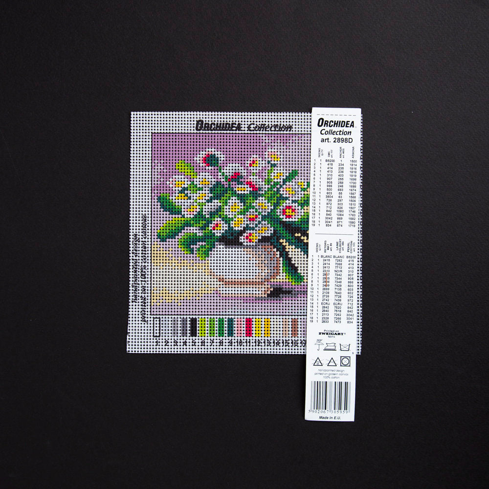 Orchidea 15x15cm Printed Gobelin, Daisies in a Vase - 2898D