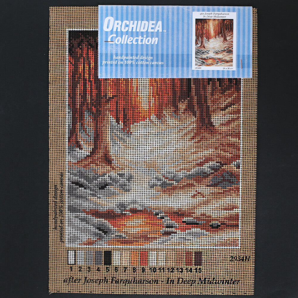 Orchidea 24x30 cm Joseph Farquharson - In Deep Midwinter Printed Gobelin 2934H