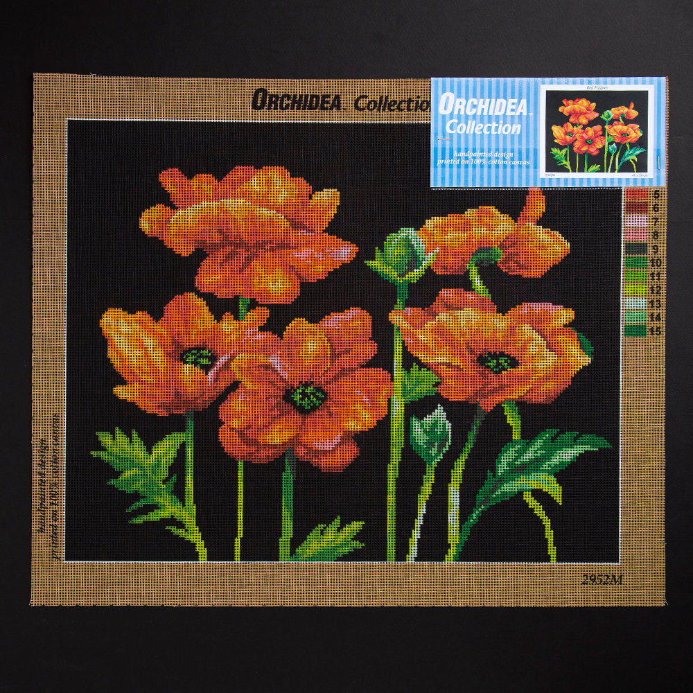 Orchidea 40x50cm Printed Gobelin, Red Poppies - 2952M