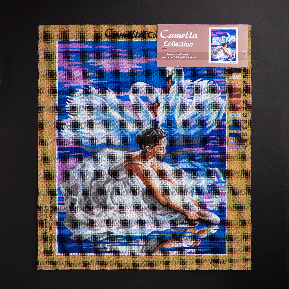 Orchidea 40x50cm Printed Gobelin, Swans - C101M