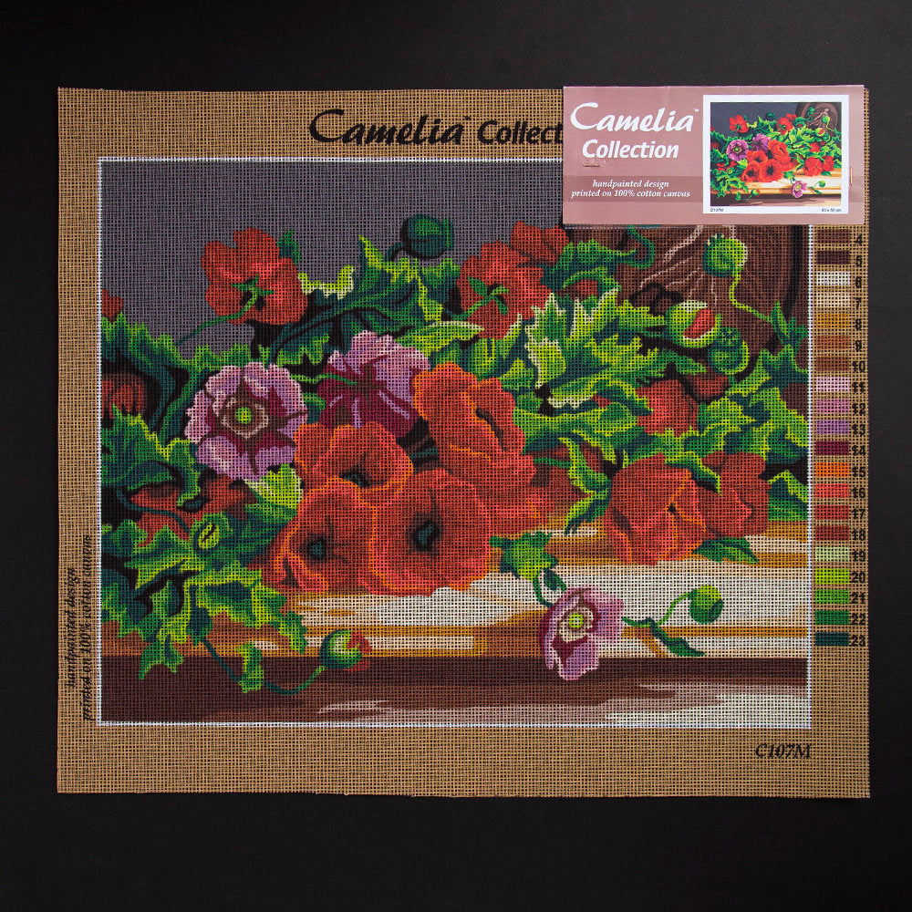 Orchidea 40x50cm Printed Gobelin, Poppies - C107M