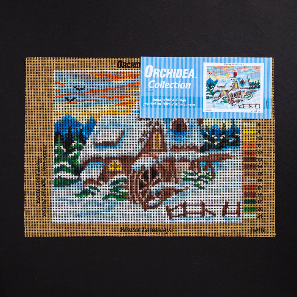 Orchidea 24x30cm Printed Gobelin, Winter Landscape - 3005H