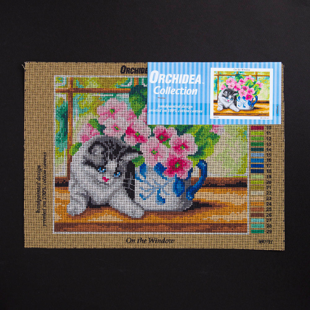 Orchidea 24x30cm Printed Gobelin, On the Window - 3007H