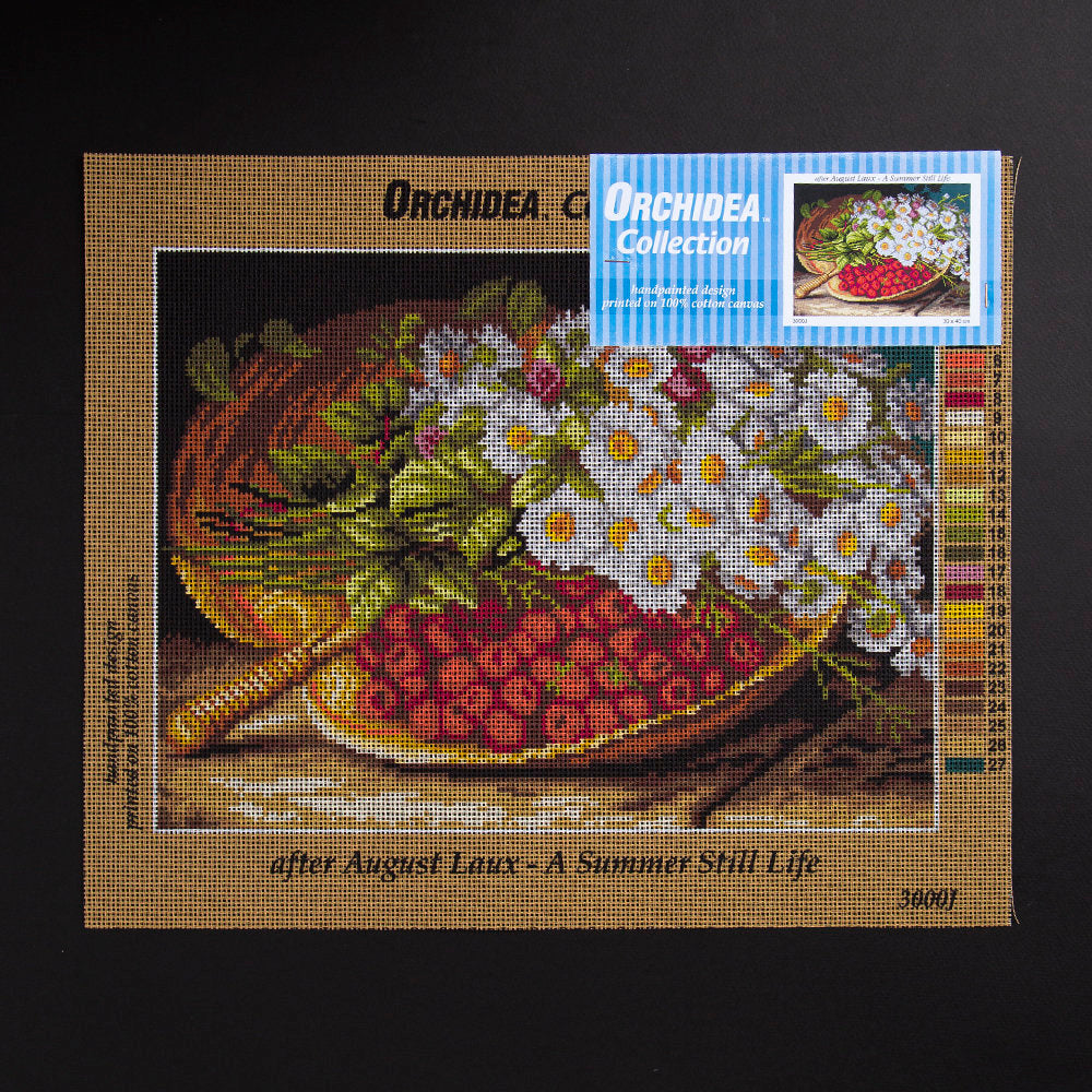 Orchidea 30x40cm Printed Gobelin, August Laux - A Summer Still Life - 3000J