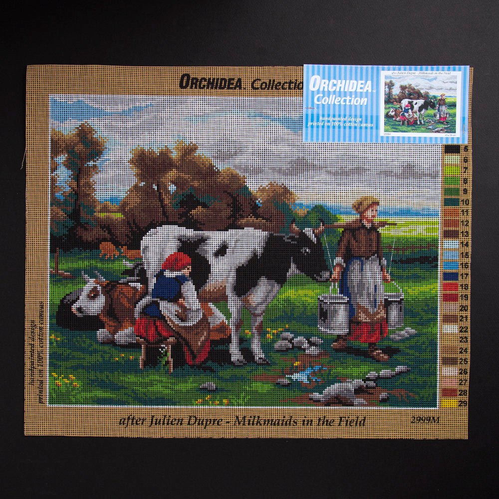 Orchidea 40x50cm Printed Gobelin, Julien Dupre - Milkmaids in the Field - 2999M