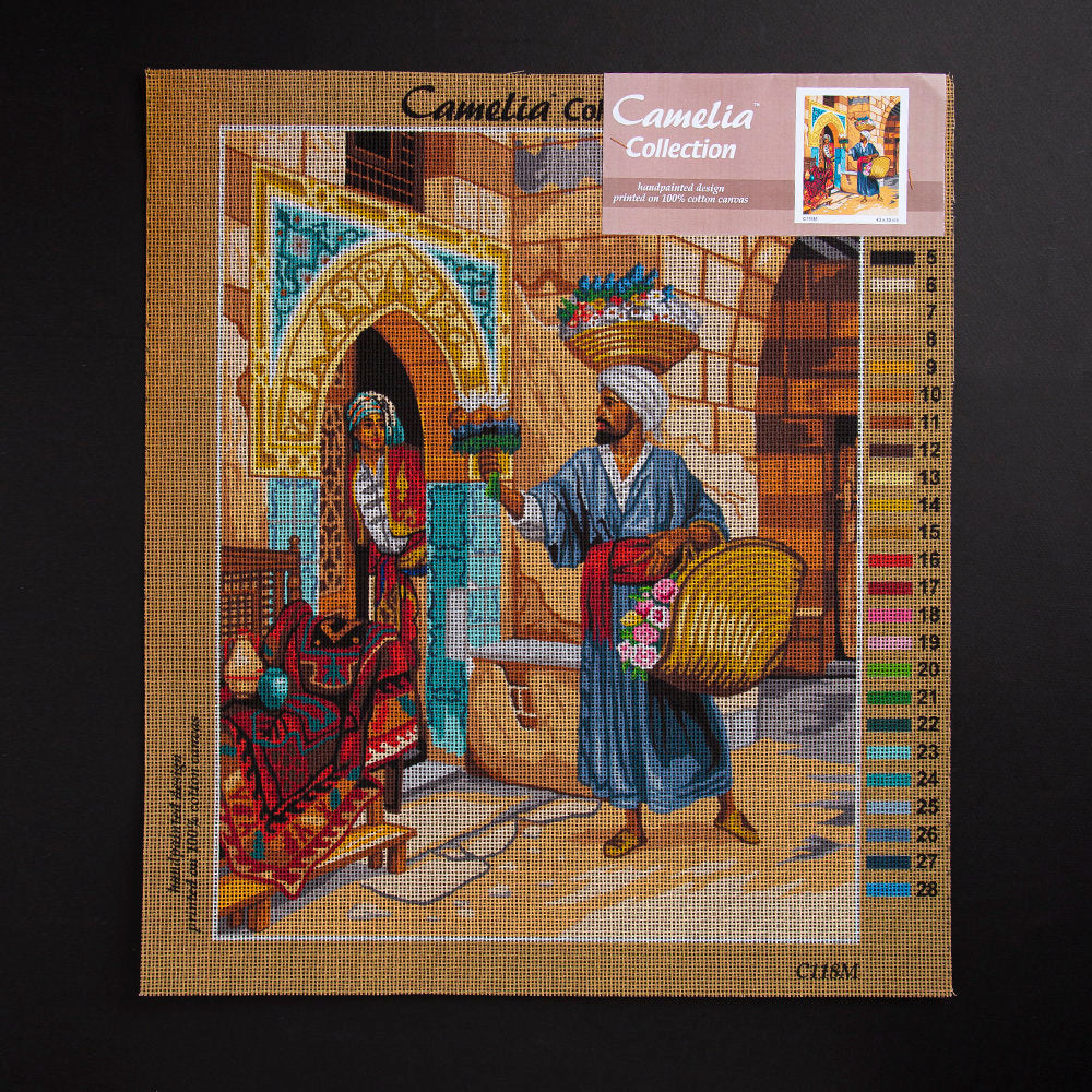 Orchidea 40x50cm Printed Gobelin, Osman Hamdi Bey - The Florist - C118M