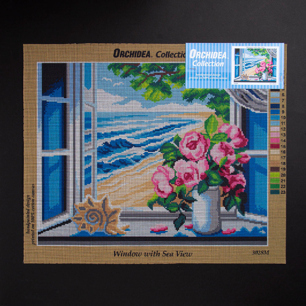 Orchidea 40x50cm Printed Gobelin, Window with Sea View - 3028M