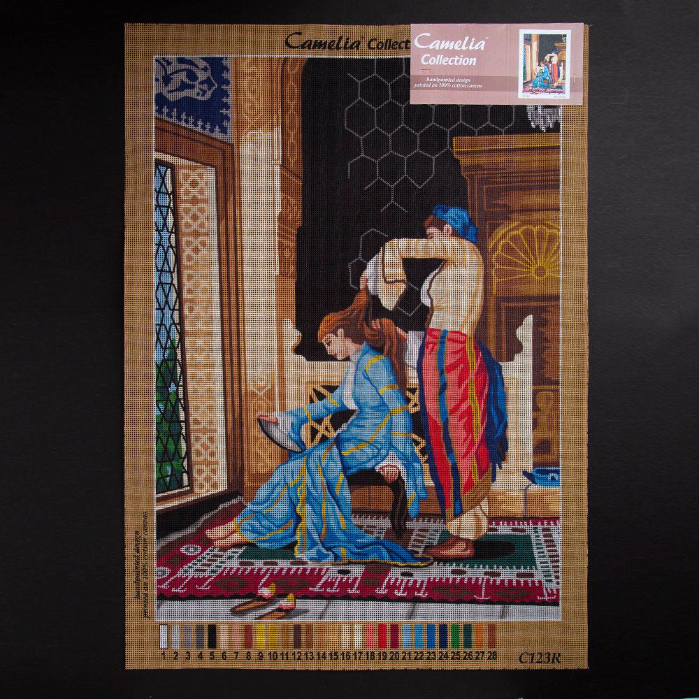 Orchidea 50x70cm Printed Gobelin, Osman Hamdi Bey - The Lady Who Has Her Hair Combed - C123R