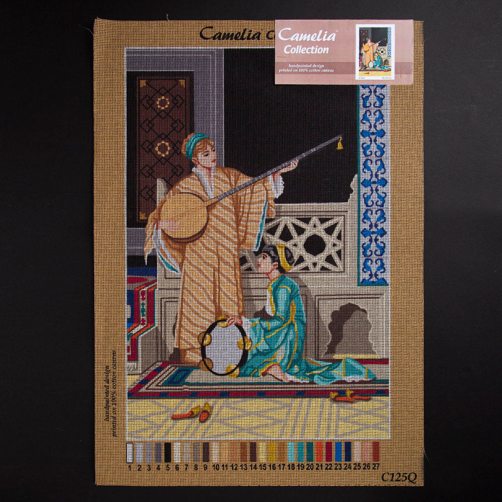 Orchidea 40x60cm Printed Gobelin, Osman Hamdi Bey - Two Musician Girls - C125Q