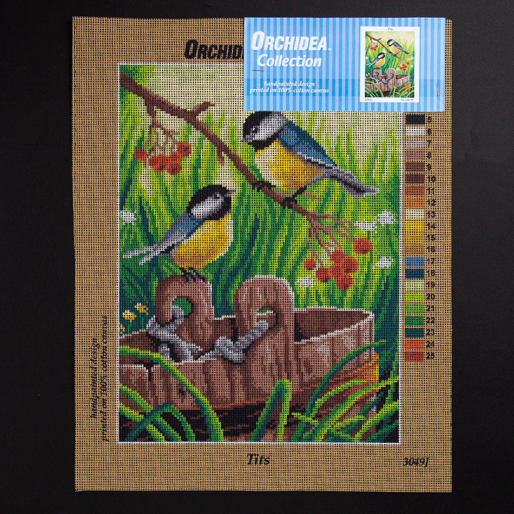 Orchidea 30x40cm Printed Gobelin, Tits - 3049J
