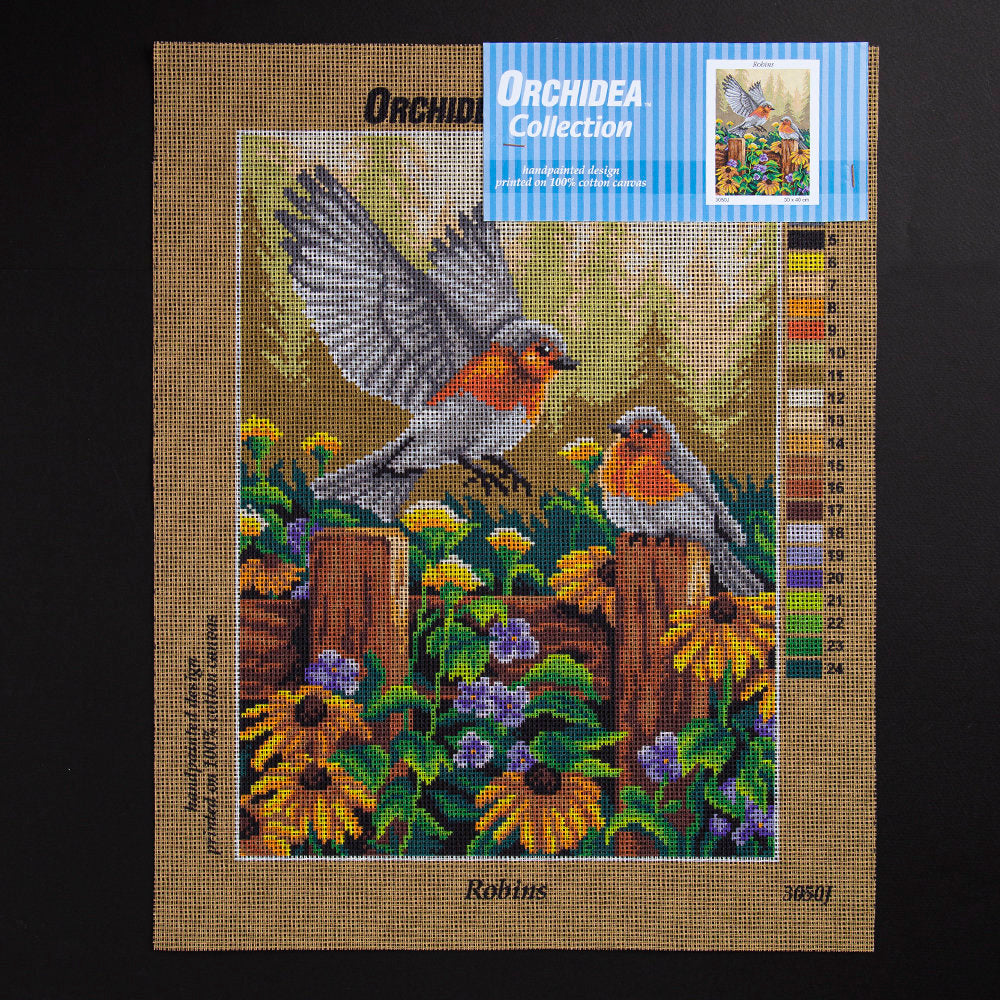 Orchidea 30x40cm Printed Gobelin, Robins - 3050J