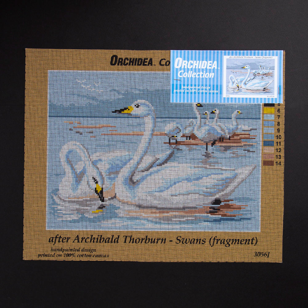 Orchidea 30x40cm Printed Gobelin, Archibald Thorburn - Swans - 3056J