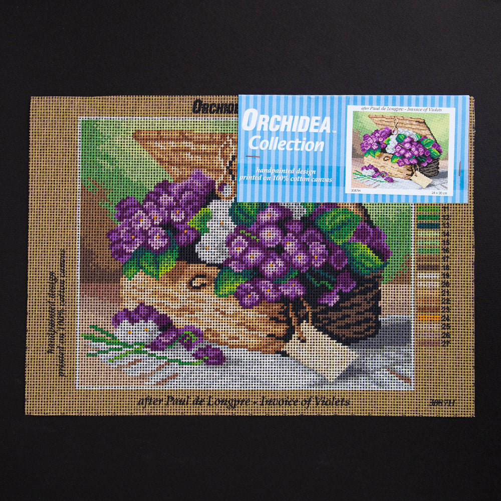 Orchidea 24x30cm Printed Gobelin, Paul de Longre - Invoice of Violets - 3087H