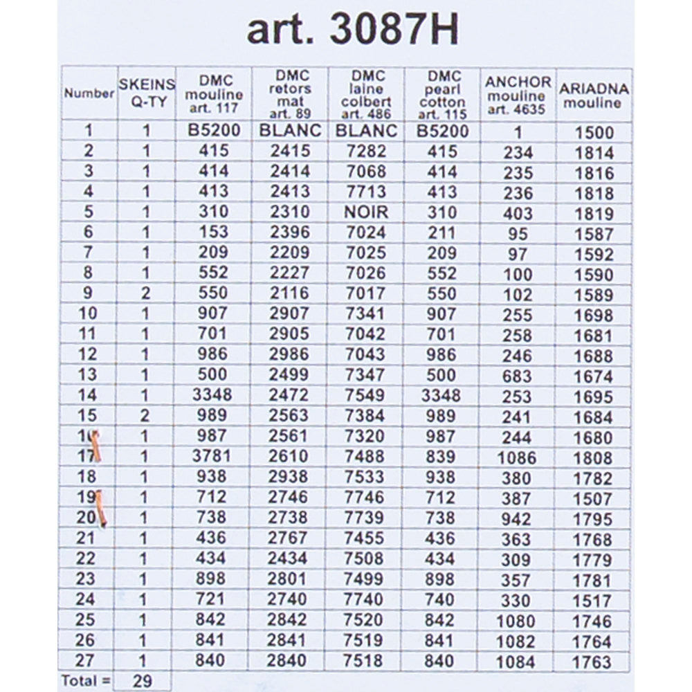 Orchidea 24x30cm Printed Gobelin, Paul de Longre - Invoice of Violets - 3087H