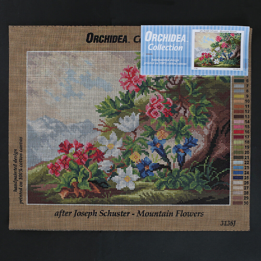 Orchidea 30x40 cm Joseph Schuster - Mountain Flowers Printed Gobelin 3138J