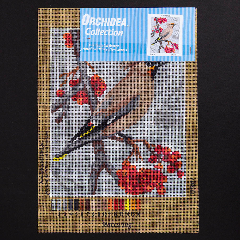 Orchidea 24x30cm Printed Gobelin, Waxwing - 3158H
