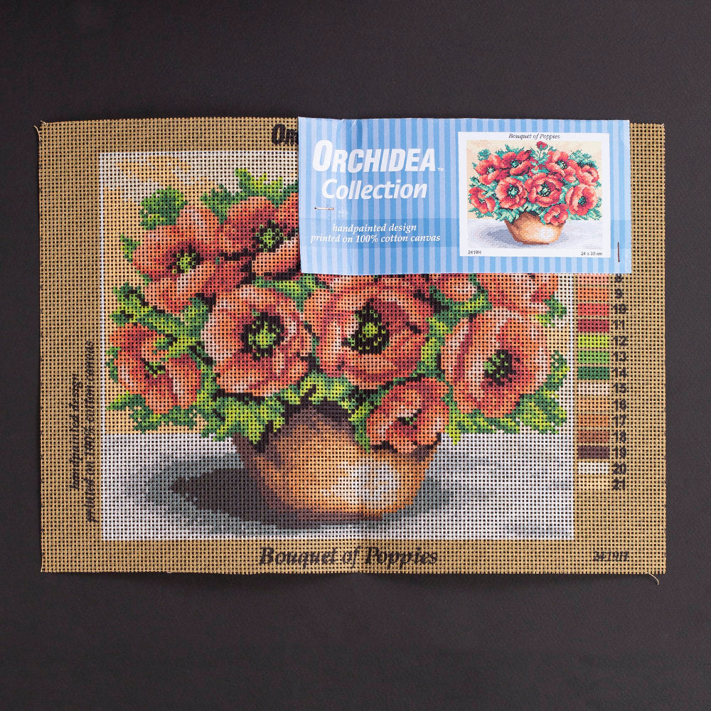 Orchidea 24x30cm Printed Gobelin, Bouquet of Poppies - 2419H