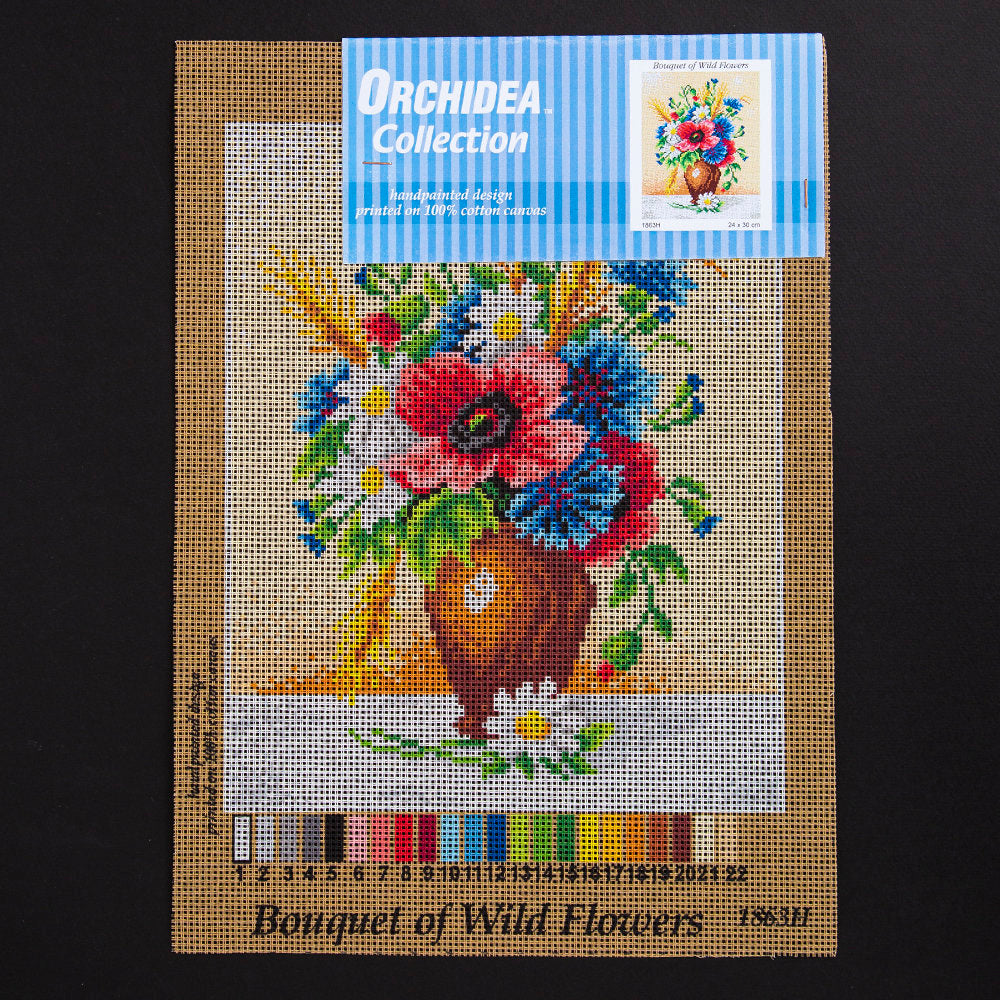 Orchidea 24x30cm Printed Gobelin, Bouquet of Wild Flowers - 1863H