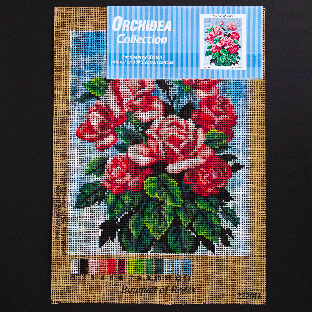 Orchidea 24x30cm Printed Gobelin, Bouquet of Roses - 2220H