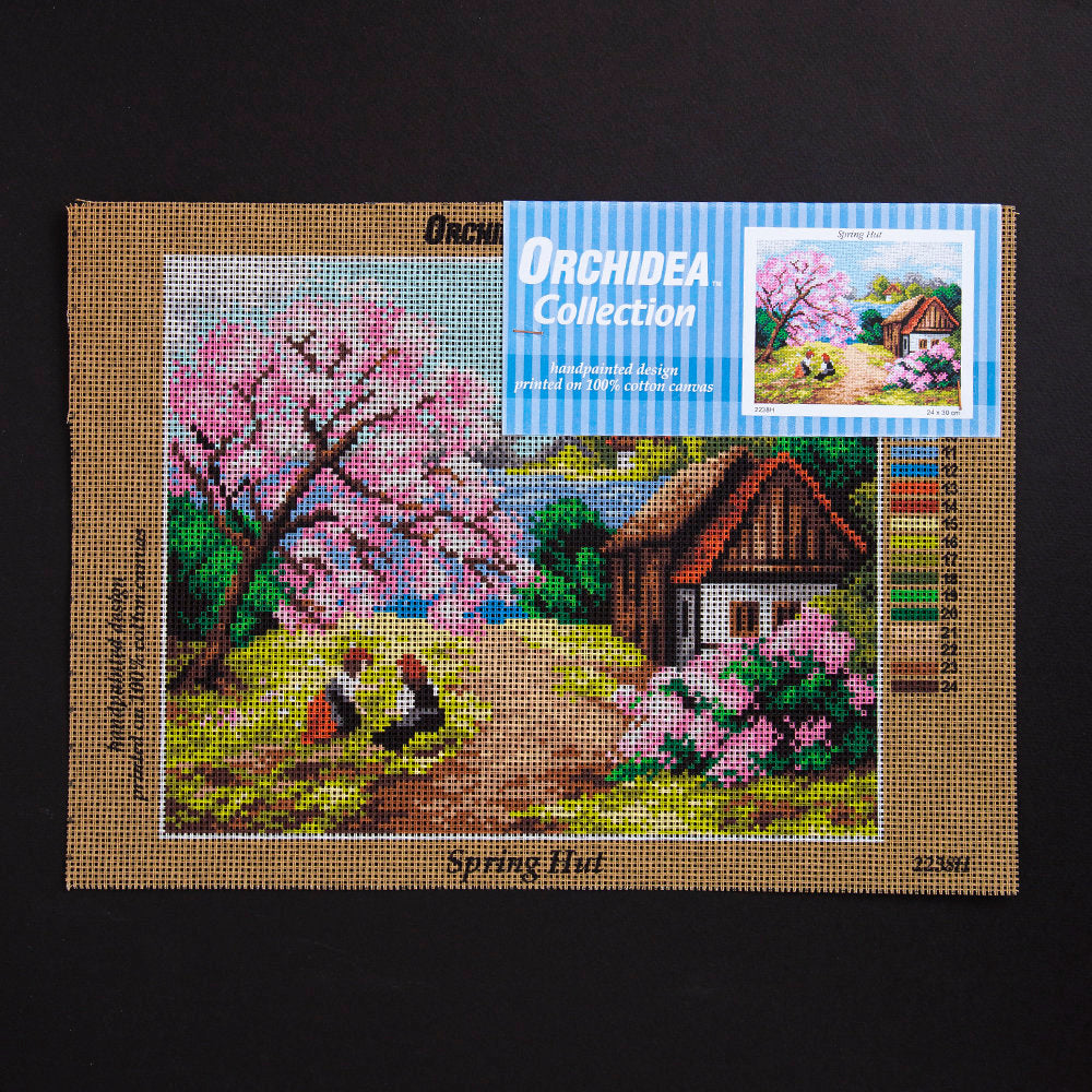 Orchidea 24x30cm Printed Gobelin, Spring Hut - 2238H