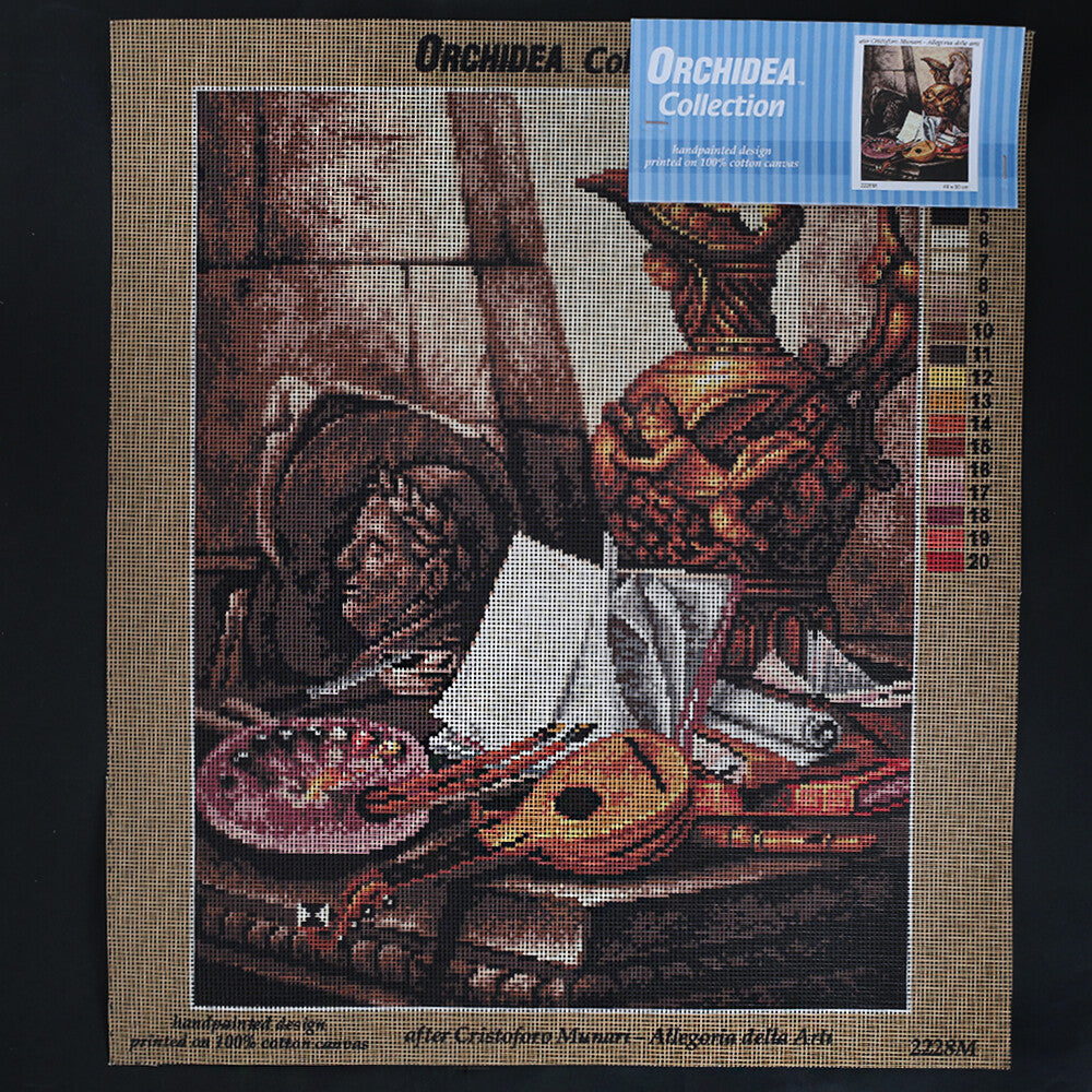 Orchidea 40x50 cm Cristoforo Munari Allegoria Delle Arti Printed Gobelin 2228M