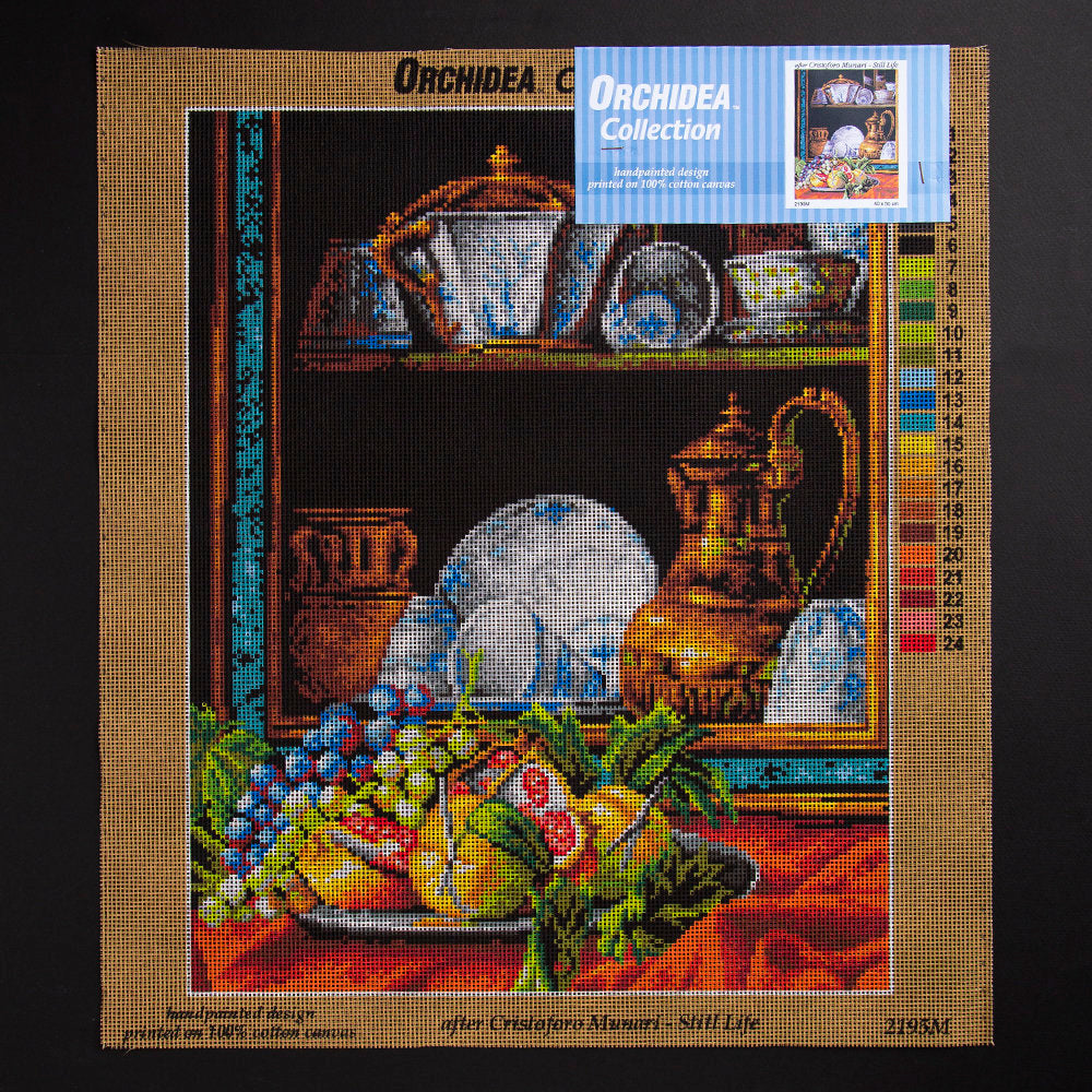 Orchidea 40x50cm Printed Gobelin, Cristoforo Munari - Still Life - 2195M