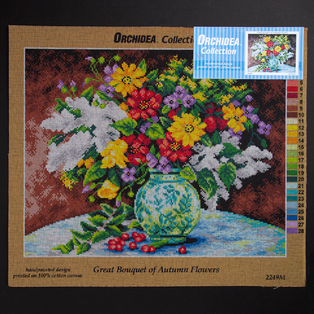 Orchidea 40x50cm Printed Gobelin, Great Bouquet of Autumn Flowers - 2249M