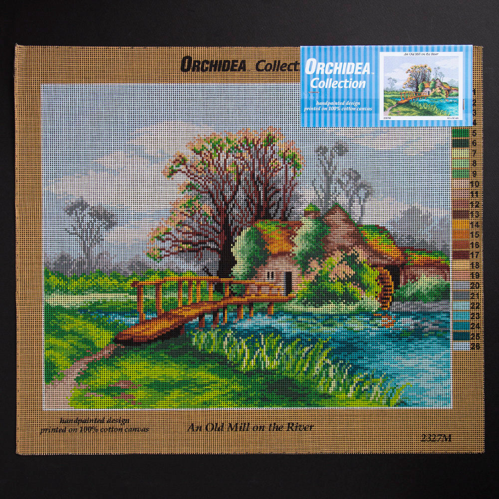 Orchidea 40x50cm Printed Gobelin, An Old Mill on the River - 2327M