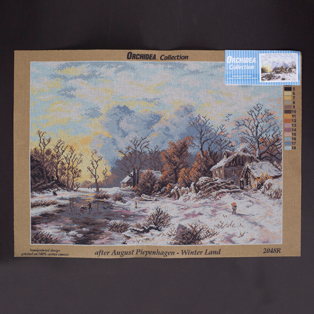 Orchidea 50x70 cm Printed Gobelin, After August Piepenhagen - Winter Land - 2048R