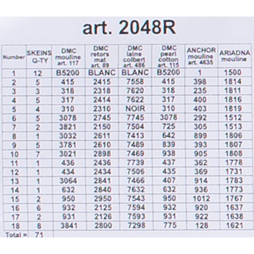 Orchidea 50x70 cm Printed Gobelin, After August Piepenhagen - Winter Land - 2048R