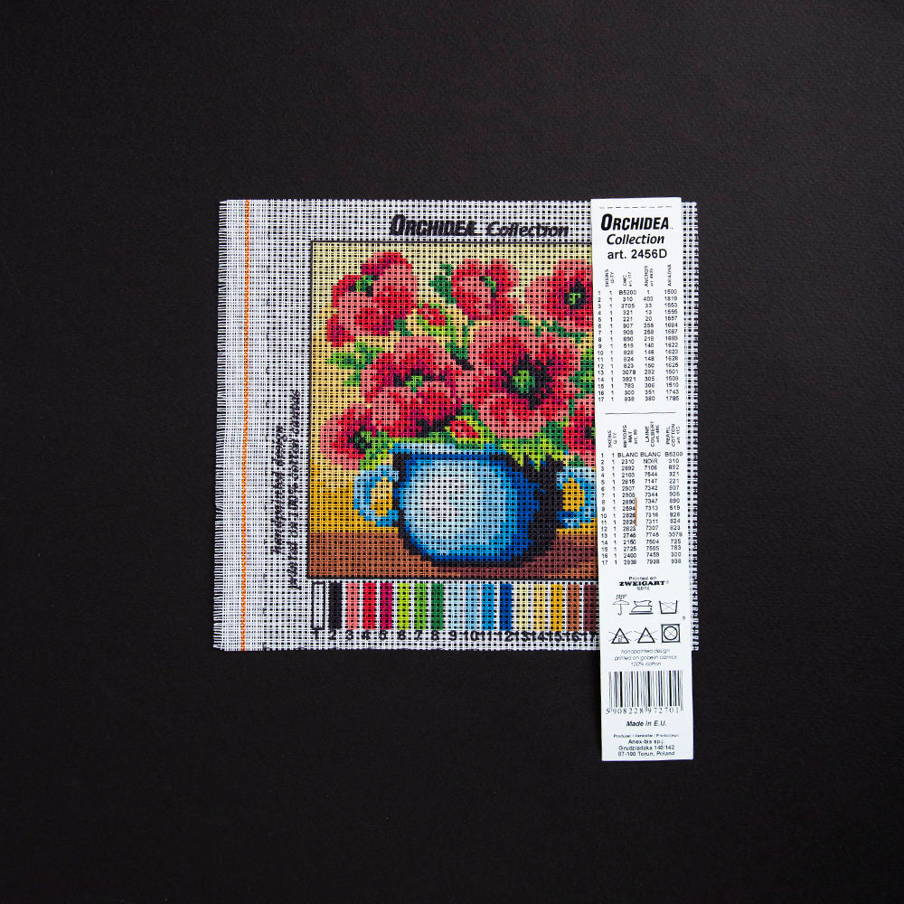 Orchidea 15x15cm Printed Gobelin, Poppies in a Pot - 2456D