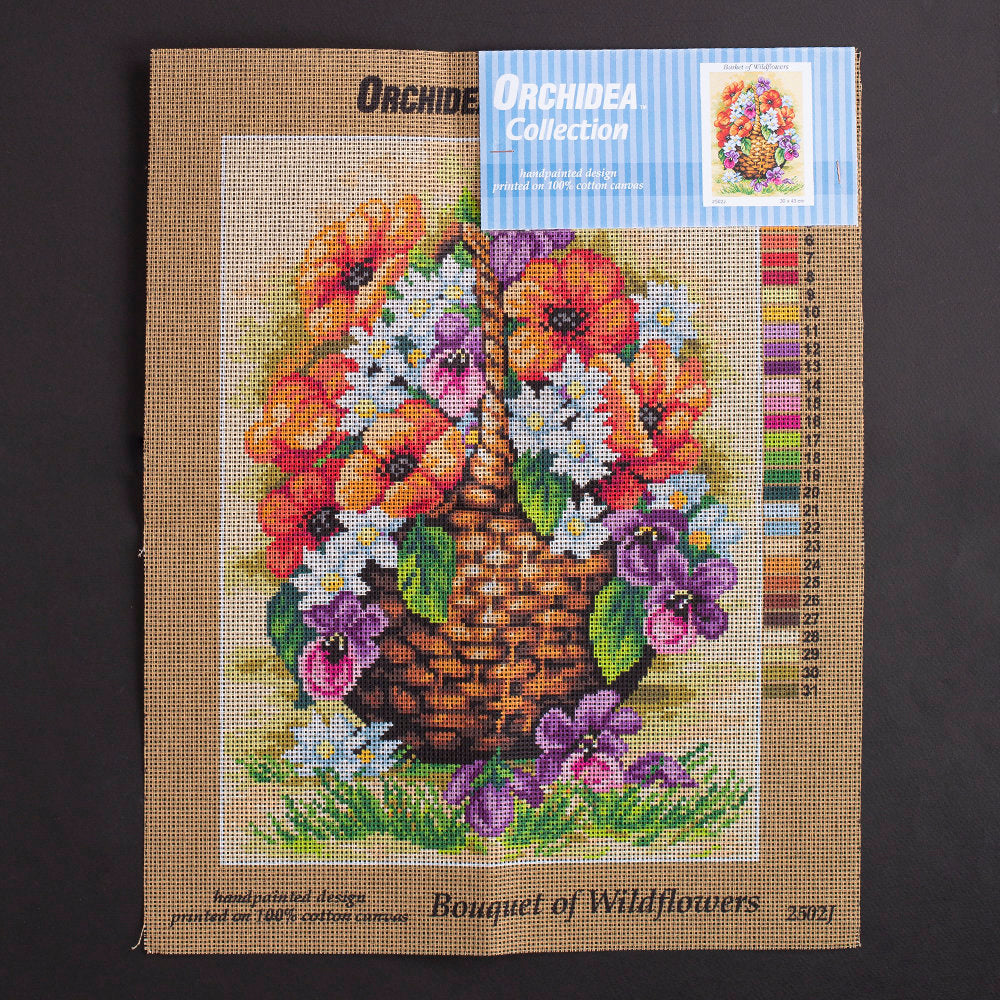 Orchidea 30x40cm Printed Gobelin, Bouquet of Wildflowers - 2502J