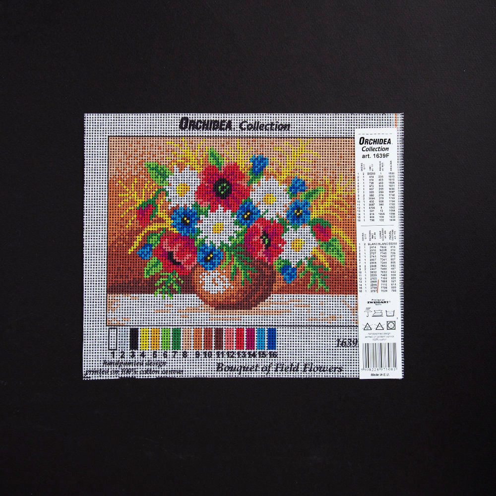 Orchidea 18x24cm Printed Gobelin, Bouquet of Field Flowers - 1639F